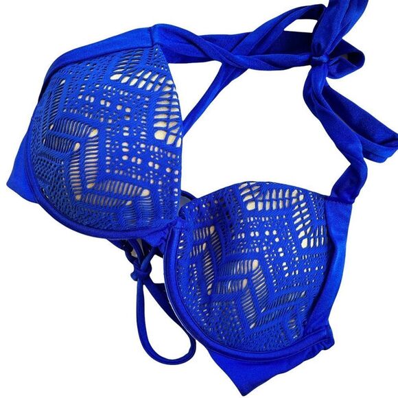 Luli Fama‎ Blue Bikini Top - Picture 1 of 6